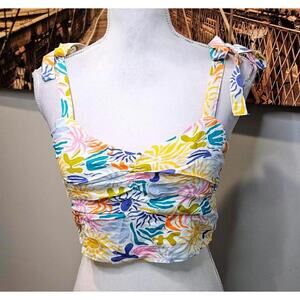 PrettyLittleThing Petite Floral Tie-Strap Crop Top Size 6 (49)